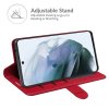 Samsung Galaxy S21 FE Etui Lædertekstur Rød