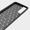 Samsung Galaxy S21 FE Cover Børstet Karbonfibertekstur Sort