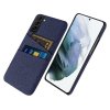 Samsung Galaxy S21 FE Cover Kortholder til to kort Stof Blå