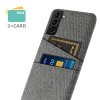 Samsung Galaxy S21 FE Cover Kortholder til to kort Stof Grå