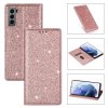 Samsung Galaxy S21 Etui Glitter Roseguld