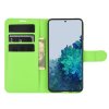 Samsung Galaxy S21 Etui Litchi Grøn