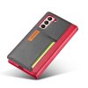 Samsung Galaxy S21 Plus Etui Kortholder Udenpå Rød