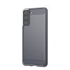 Samsung Galaxy S21 Plus Cover Børstet Kulfibertekstur Grå