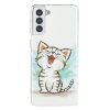 Samsung Galaxy S21 Plus Cover Selvlysende Motiv Lykkelig Kat