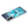 Samsung Galaxy S21 Cover Selvlysende Motiv Blå Sommerfugl