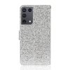 Samsung Galaxy S21 Ultra Etui Glitter Stribe Sølv