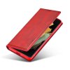 Samsung Galaxy S21 Ultra Etui Kortholder Udenpå Rød