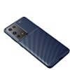 Samsung Galaxy S21 Ultra Cover Kulfibertekstur Blå