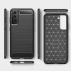 Samsung Galaxy S22 Plus Cover Børstet Karbonfibertekstur Sort