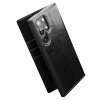 Samsung Galaxy S22 Ultra Etui Ægte læder Kortholder Sort