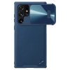 Samsung Galaxy S22 Ultra Cover CamShield Leather Blå