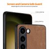 Samsung Galaxy S23 Cover med Skærmbeskyttelse Lædertekstur Grøn