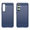 Samsung Galaxy S24 FE Cover Børstet Karbonfibertekstur Blå