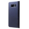 Samsung Galaxy S8 Etui Kortficka PU-læder Slim Mørkeblå