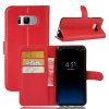 Samsung Galaxy S8 Plånboksetui PU-læder Litchi Rød