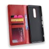 Sony Xperia 1 Plånboksetui Vintage Rutmønster PU-læder Rød