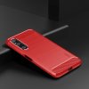 Sony Xperia 1 V Skal Borstad Kolfibertextur Röd