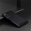 Sony Xperia 10 V Cover Børstet Karbonfibertekstur Blå
