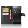 Sony Xperia XZ Premium Plånboksetui PU-læder Litchi Sort