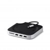 Mac Mini M4 Stativ & Hub med SSD-kapsling sølv