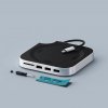 Mac Mini M4 Stativ & Hub med SSD-kapsling sølv