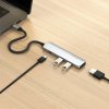 4-in-1 USB-C Slim Multiport Adapter 4K Sølv