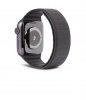 Apple Watch 42/44/45mm/Apple Watch Ultra Armbånd Magnetic Traction Strap Ægte Læder Sort