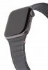 Apple Watch 42/44/45mm/Apple Watch Ultra Armbånd Magnetic Traction Strap Ægte Læder Sort