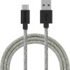USB-C Kabel 2m Fuzzy Lysegrå