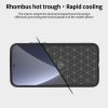 Xiaomi 12 Pro Cover Børstet Karbonfibertekstur Blå