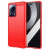 Xiaomi 13 Lite Cover Børstet Karbonfibertekstur Rød