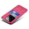 Xiaomi 14 Cover med Kortholder til to kort Magenta
