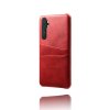 Xiaomi Mi Note 10 Lite Cover Kortholder til to kort Rød