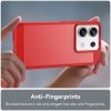 Xiaomi Redmi Note 13 Pro 5G Cover Børstet Karbonfibertekstur Rød