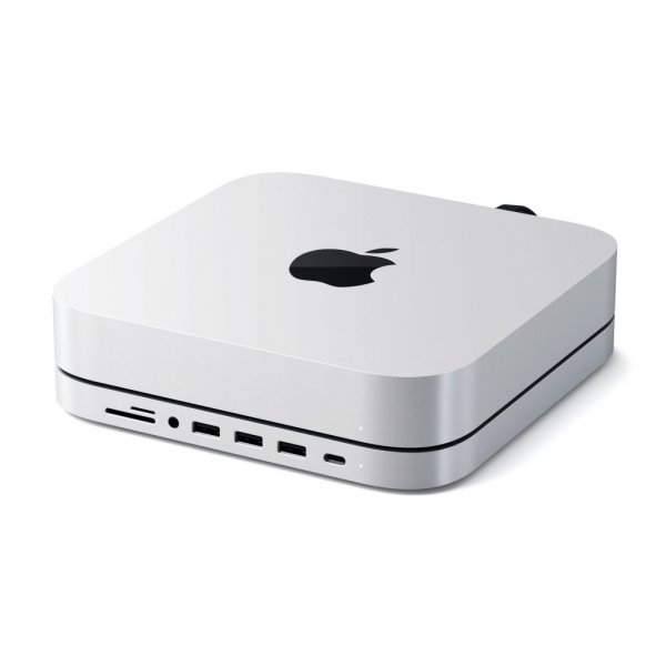 Type-C Aluminum Stand & Hub for Mac Mini Sølv