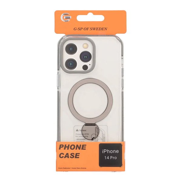 iPhone 14 Pro Cover Ring Stand MagSafe Transparent