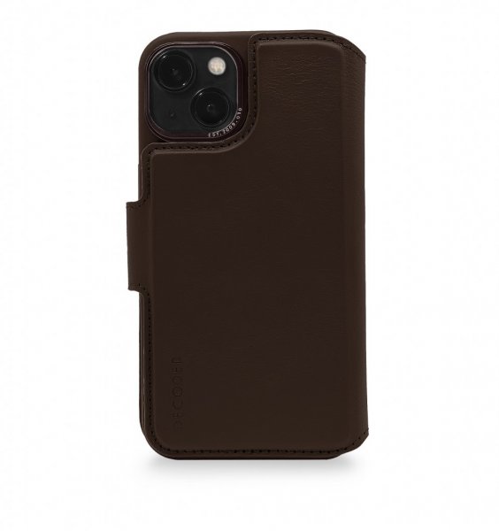 iPhone 14 Plus Etui Leather Detachable Wallet Brun