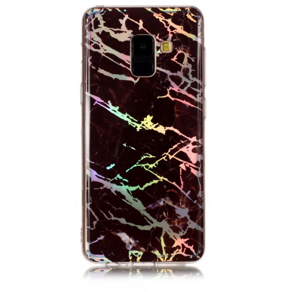 Samsung Galaxy A8 2018 Cover TPU Gyllene Marmor Sort