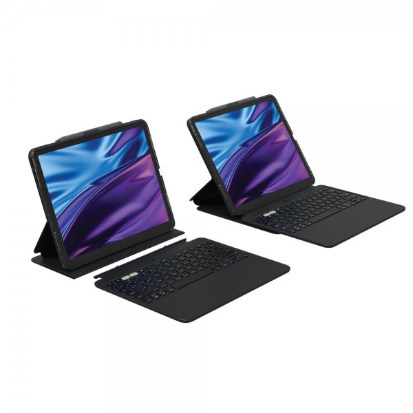 iPad Air 13 (M2/M3) Etui Med tastatur Pro Keys 2 Nordic Layout Sort