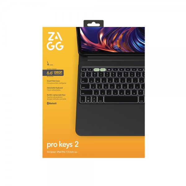 iPad Pro 13 (M4/M5) Etui Med tastatur Pro Keys 2 Nordic Layout Sort