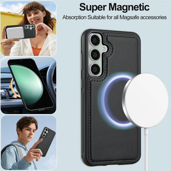 Samsung Galaxy S25 FE Etui med aftageligt MagSafe-cover Raven Black