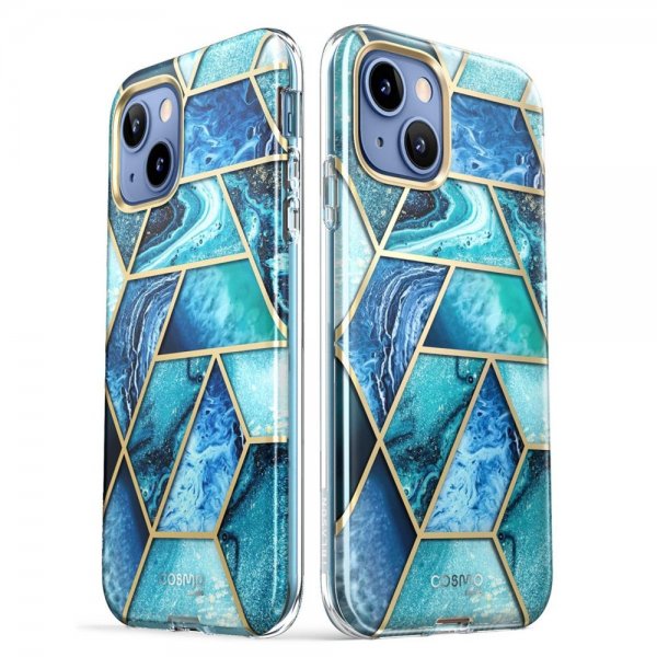 iPhone 14 Plus Cover Cosmo Blue Marble