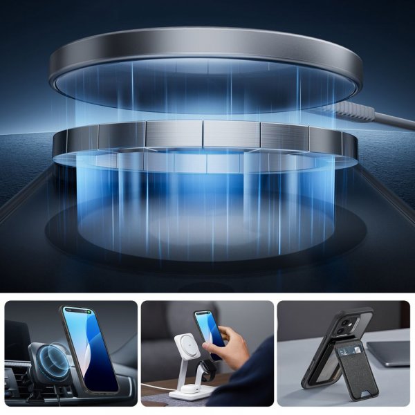 iPhone 16 Cover og Skærmbeskytter Classic Hybrid Pro Set Sort