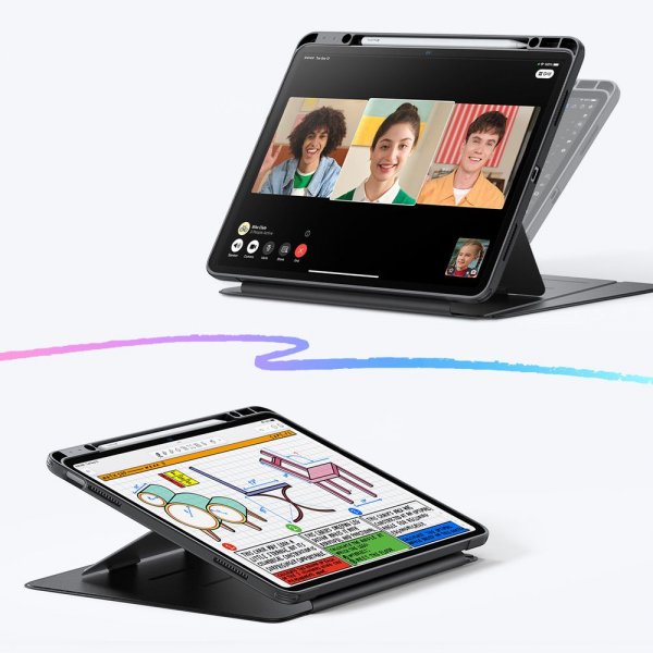 iPad Air 13 (M2/M3) Etui Flip Hybrid Sort