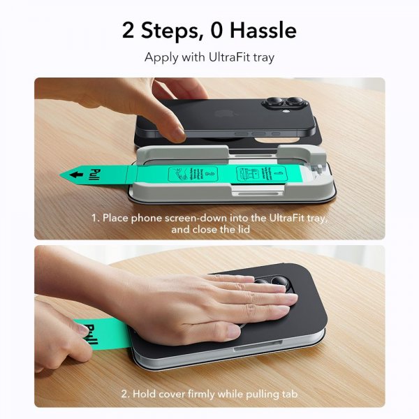 iPhone 16 Pro/iPhone 17 Skærmbeskytter UltraFit 2-pak