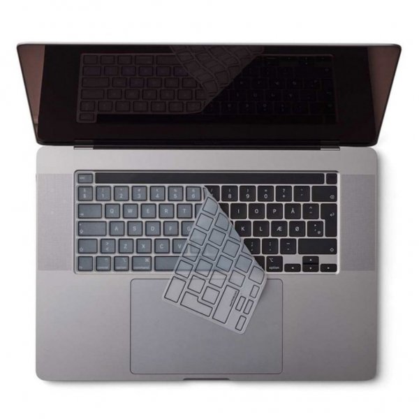 MacBook Pro 13/16" 2019 (A1706. A1708. A1989. A2159 & A2141) Tastaturbeskyttelse Gennemsigtig Sort