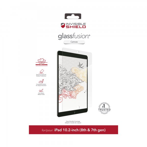 iPad 10.2 Skærmbeskytter GlassFusion+ Canvas