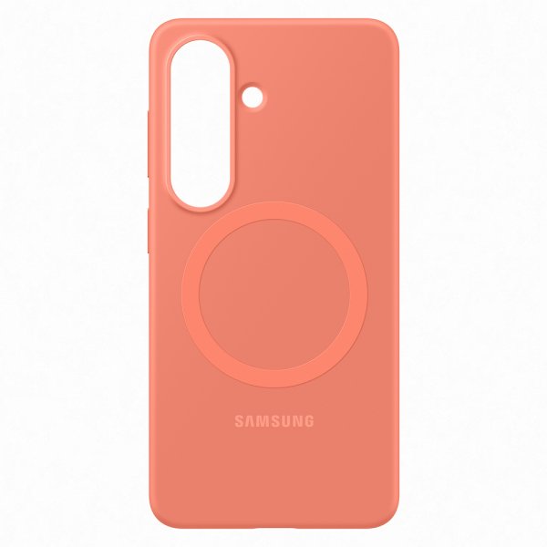 Original Galaxy S26 Plus Cover Silicone Magnet Case Coral Red