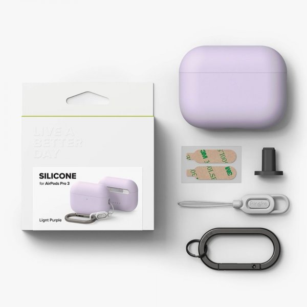 AirPods Pro 3 Cover Silikoni Lilla